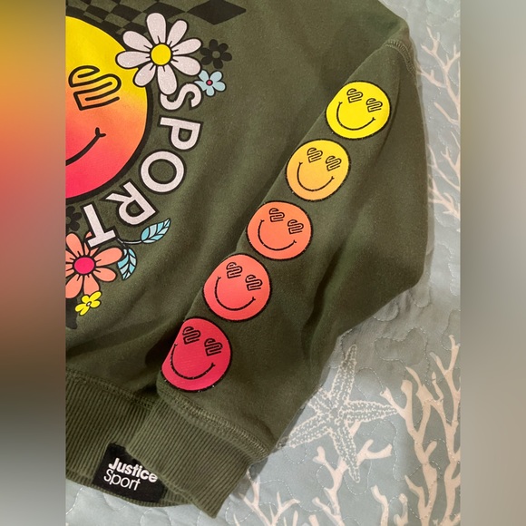 Girls size 5/6 Justice Sport sweat shirt - Picture 5 of 7